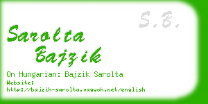 sarolta bajzik business card